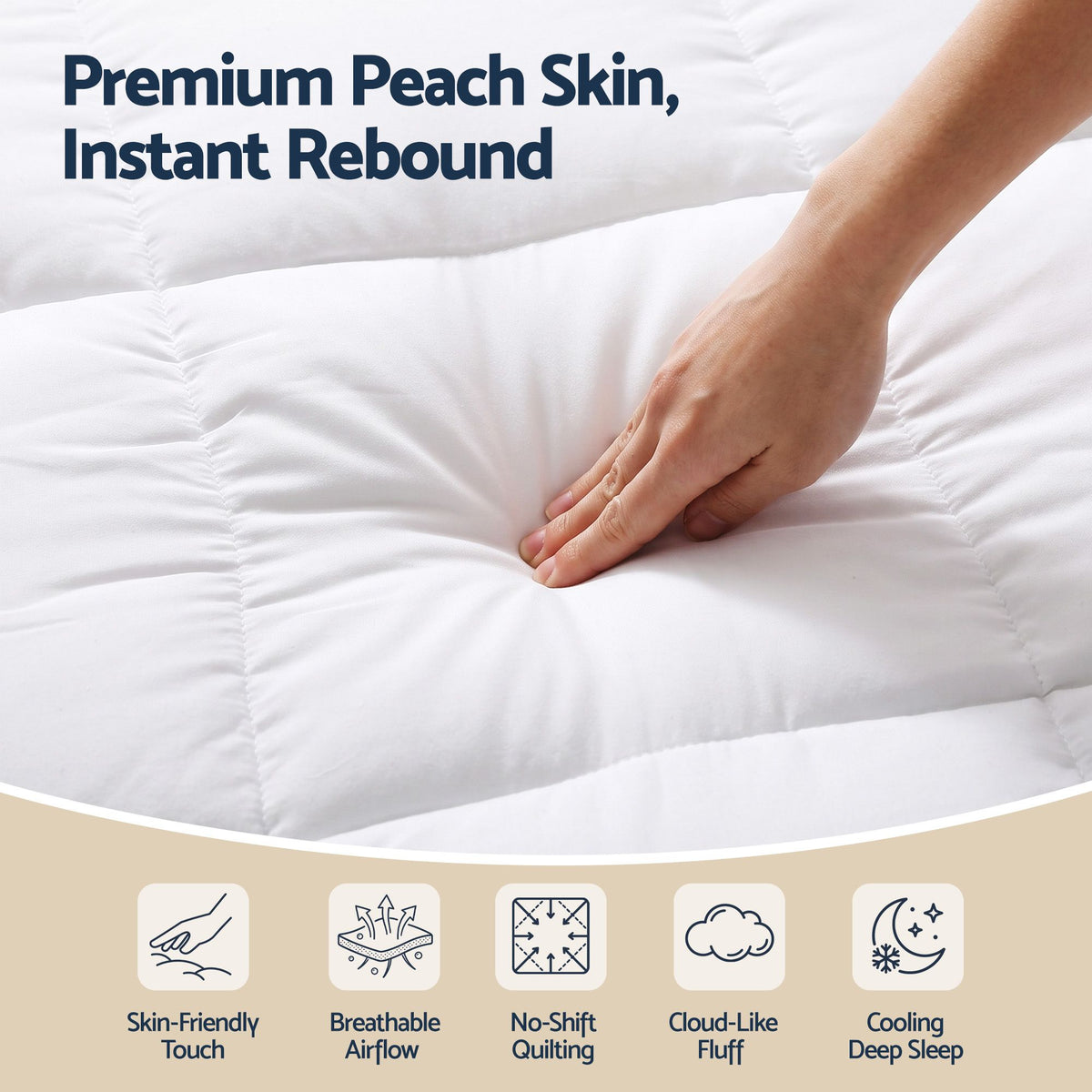 Giselle 5cm King Memory Foam Mattress Topper Pillow Top with Gel Foam