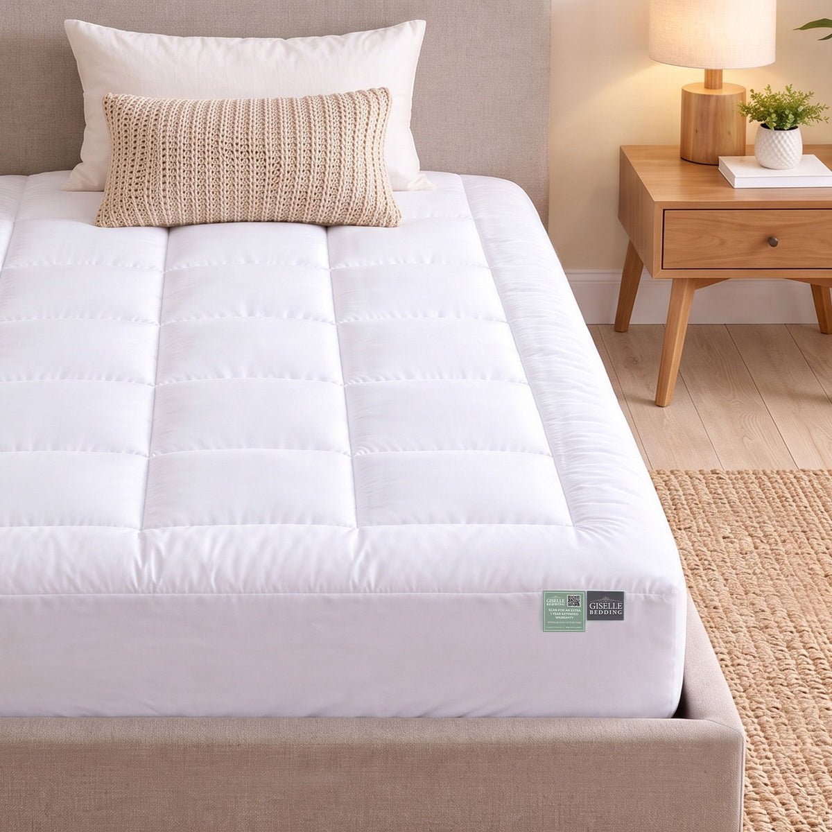 Giselle 5cm Single Memory Foam Mattress Topper Pillow Top with Gel Foam