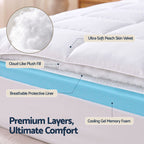 Giselle 5cm Single Memory Foam Mattress Topper Pillow Top with Gel Foam