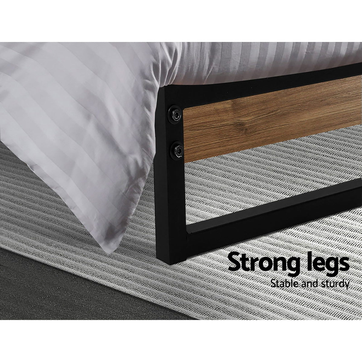 Artiss Bed Frame King Size Metal Bed Frame DANE