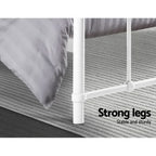 Artiss Bed Frame Metal Bed Frame LEO - Double (White)