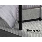 Artiss Bed Frame Metal Bed Frame LEO - King Single(Black)