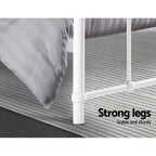 Artiss Bed Frame Metal Bed Frame LEO - Queen (White)