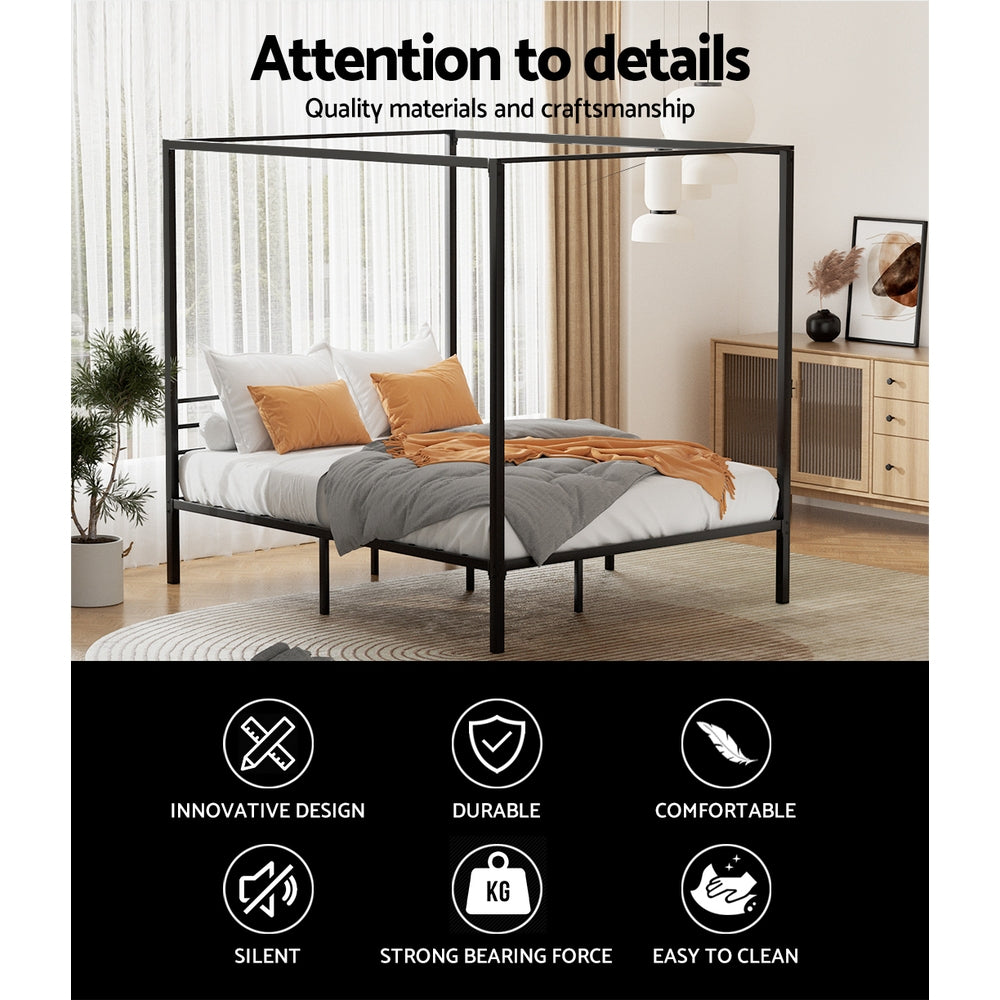 Artiss Bed Frame Double Size Metal Bed Frame POCHY
