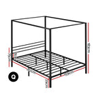 Artiss Bed Frame Queen Size Metal Bed Frame POCHY