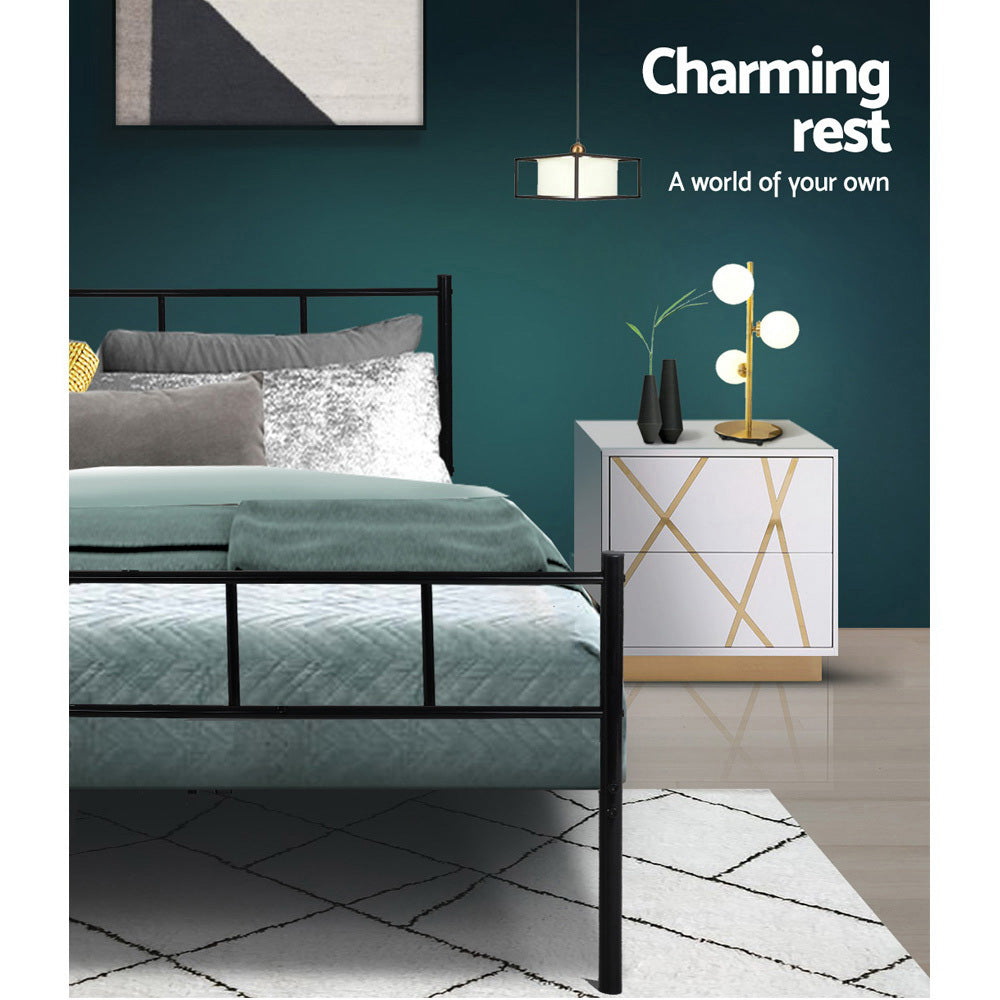 Artiss Bed Frame Single Metal Bed Frame SOL