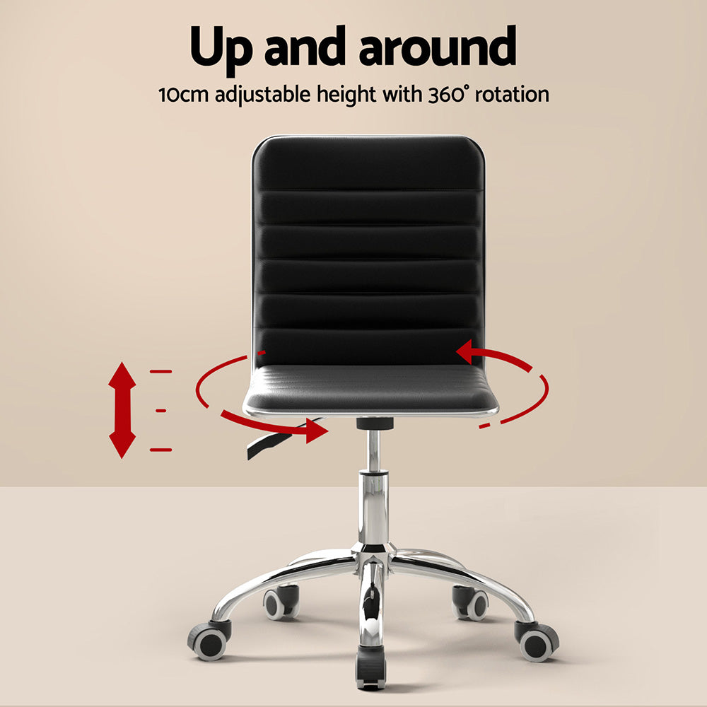 Artiss Computer Desk Office Chair Set Desks with Keyboard Shelf Try Black