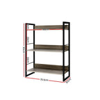 Artiss Bookshelf 3 Tiers - NOE Black and Oak