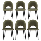 Artiss Dining Chairs Set of 6 Velvet Hollow Green