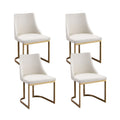Artiss Dining Chairs Set of 4 Linen Fabric Frame Beige
