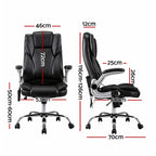 Artiss 8 Point Massage Office Chair PU Leather Black