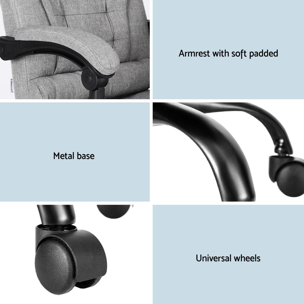 Artiss Executive Office Chair 4-Point Massage Adjustable Ergonomic Recline Back