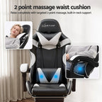 Artiss Ergonomic Gaming Office Chair with 2 Point Message Black