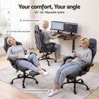 Artiss Gaming Office Chair Fabric Ergonomic with 2 Point Massage Grey