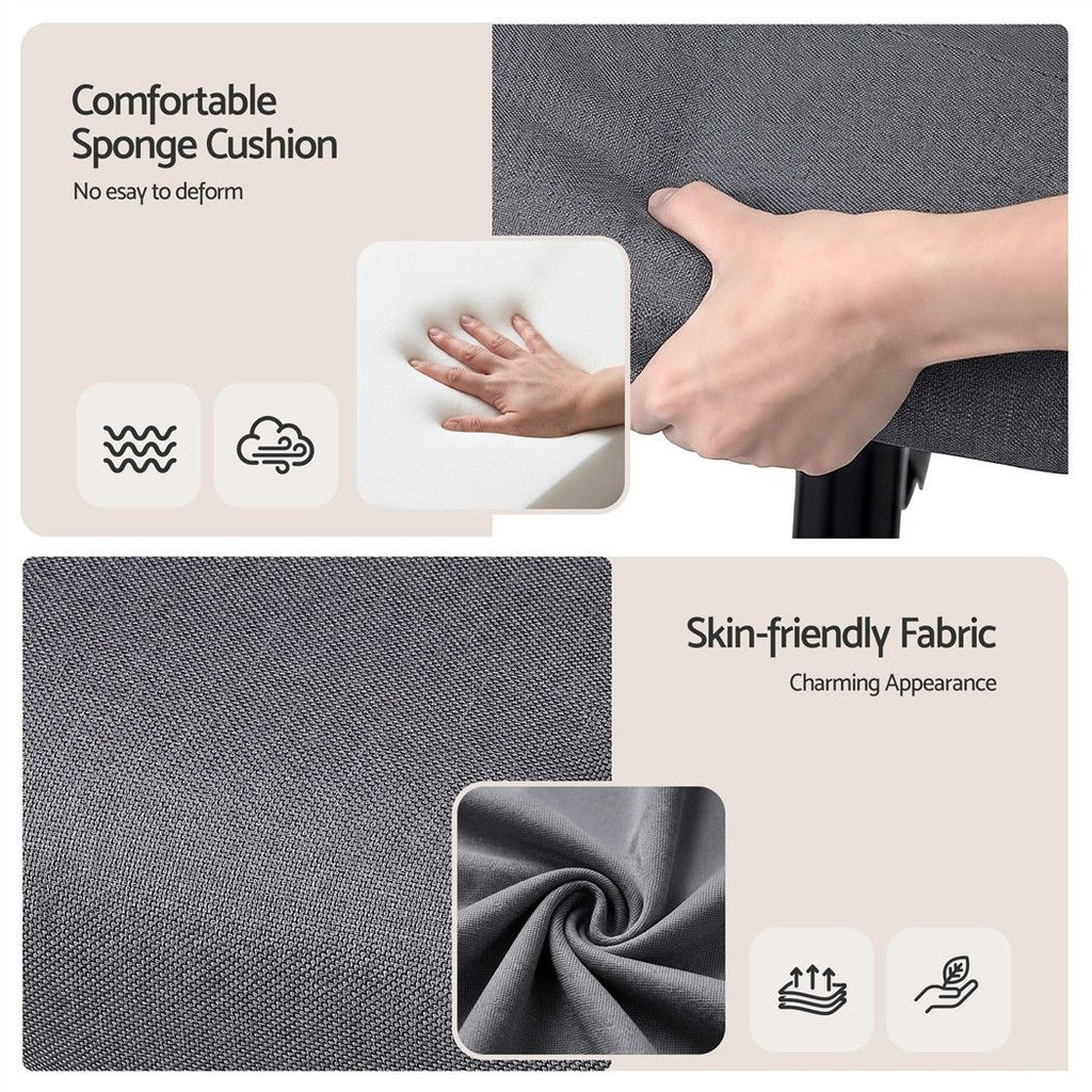 Artiss Gaming Office Chair Fabric Ergonomic with 2 Point Massage Grey