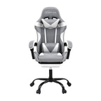 Artiss Gaming Office Chair Fabric Ergonomic with 2 Point Message Light Grey