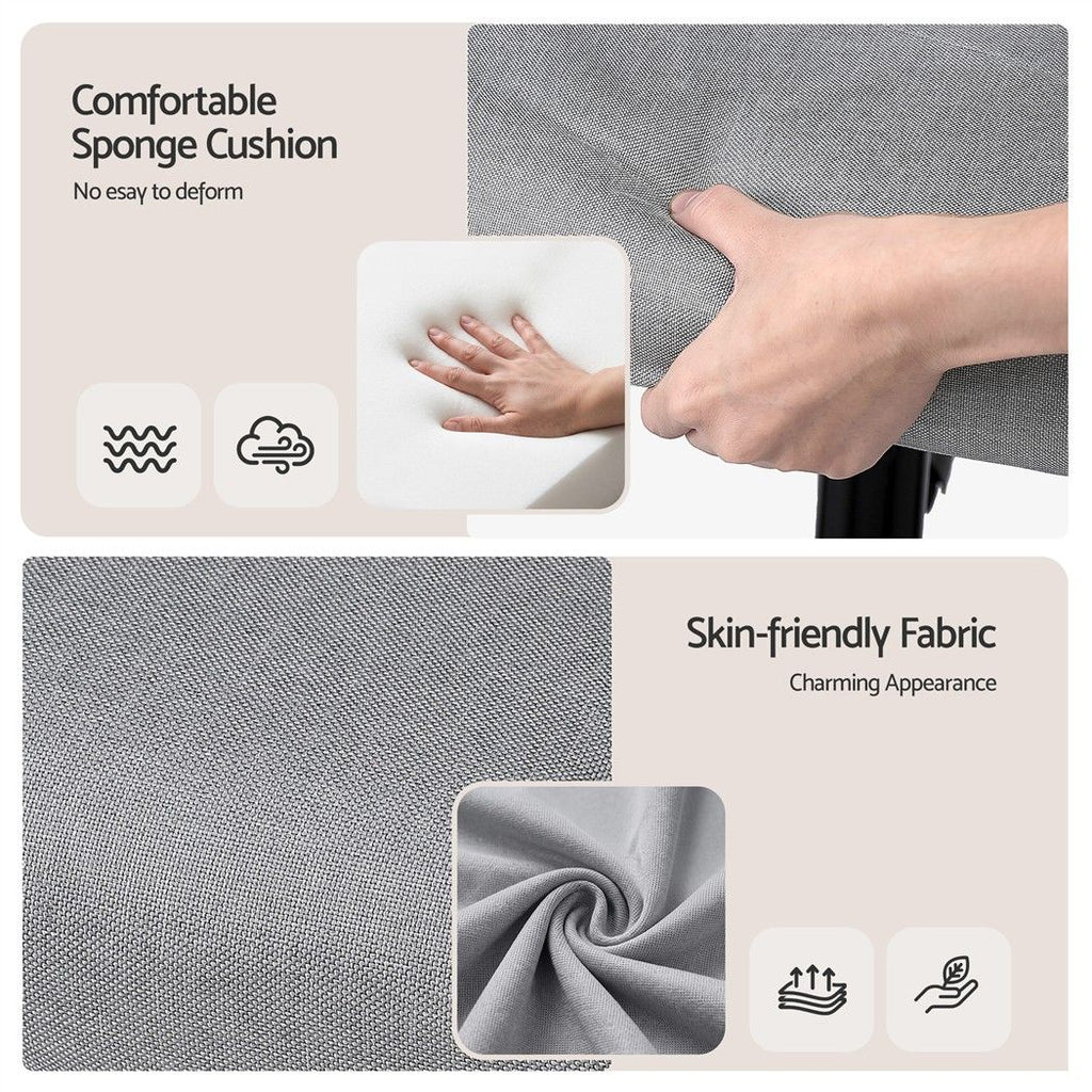 Artiss Gaming Office Chair Fabric Ergonomic with 2 Point Message Light Grey