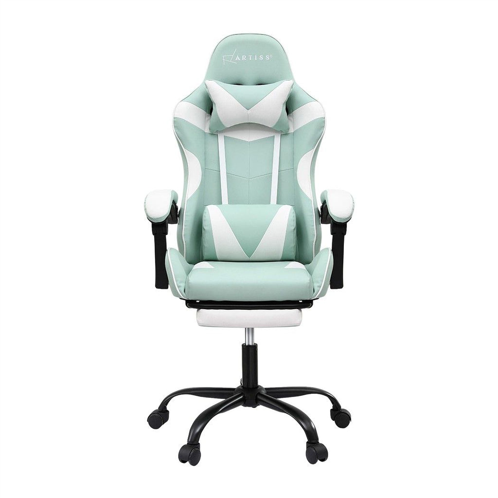 Artiss Ergonomic Gaming Office Chair with 2 Point Message Mint Green