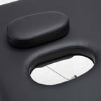 Zenses Massage Table 75cm Portable 2 Fold Aluminium Beauty Bed Black