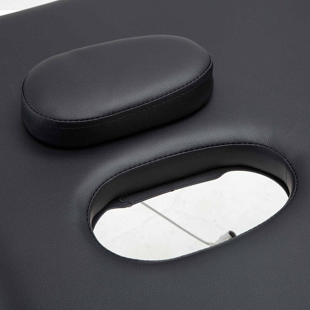 Zenses Massage Table 75cm Portable 2 Fold Aluminium Beauty Bed Black