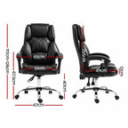Artiss Executive Office Chair Leather Recliner Black