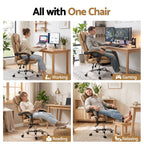 Artiss Executive Office Chair Leather Recliner Espresso