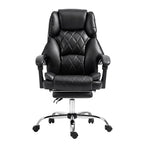 Artiss Executive Office Chair Leather Footrest Black