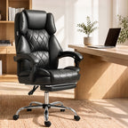 Artiss Executive Office Chair Leather Footrest Black