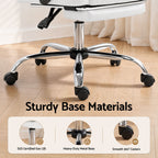Artiss Executive Office Chair Leather Footrest White