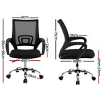 Artiss Mesh Office Chair Mid Back Black
