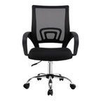 Artiss Mesh Office Chair Mid Back Black