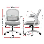 Artiss Mesh Office Chair Mid Back Grey