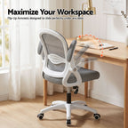Artiss Mesh Office Chair Mid Back Grey