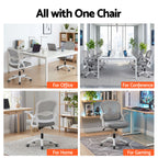 Artiss Mesh Office Chair Mid Back Grey