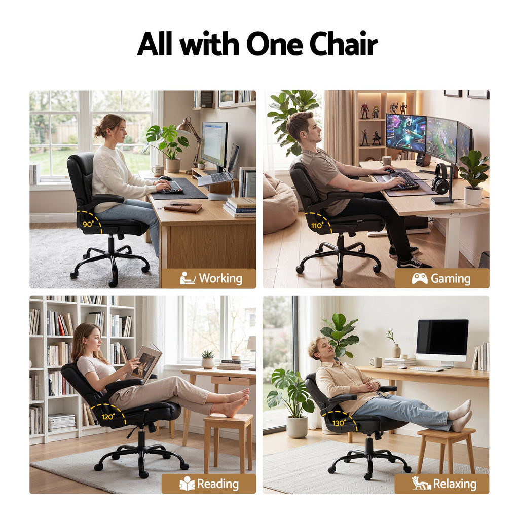 Artiss Executive Office Chair Mid Back Black