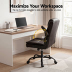 Artiss Executive Office Chair Mid Back Brwon