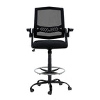 Artiss Office Chair Drafting Stool Mesh Chairs Black