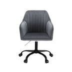 Artiss Office Chair Velvet Seat Dark Grey