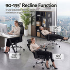 Artiss Ergonomic Office Chair Footrest Black
