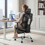 Artiss Ergonomic Office Chair Footrest Grey