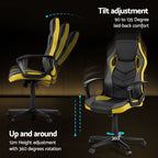 Artiss Gaming Office Chair Computer Executive Racing Chairs High Back Yellow