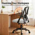 Artiss Mesh Office Chair Mid Back Grey