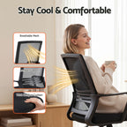 Artiss Office Chair Drafting Chairs Stool Computer Desk Studios Mesh Black