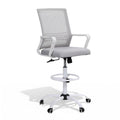 Artiss Office Chair Drafting Chairs Stool Computer Desk Studios Mesh White
