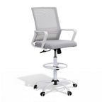 Artiss Office Chair Drafting Chairs Stool Computer Desk Studios Mesh White