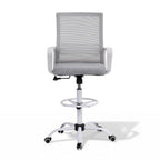 Artiss Office Chair Drafting Chairs Stool Computer Desk Studios Mesh White