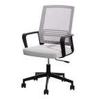 Artiss Mesh Office Chair Mid Back Grey