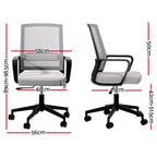 Artiss Mesh Office Chair Mid Back Grey