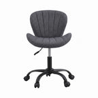 Artiss Ergonomic Office Chair Armless Height Adjustable Computer Desk Chair Fabric Dark Grey