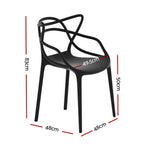 Gardeon 4PC Outdoor Dining Chairs PP Portable Stackable Chair Patio Furniture